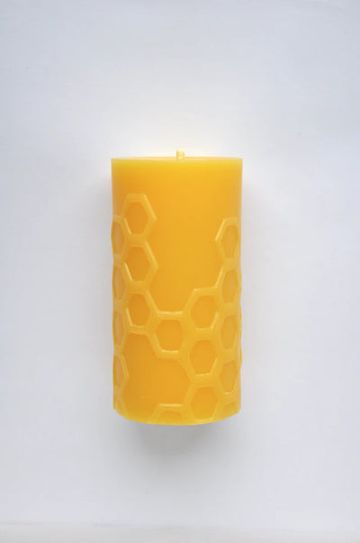 Beeswax Candle ~ Hex 5.0 - BeeKind Honey Bees Inc.