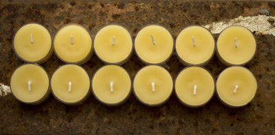 Beeswax Candles ~ Tea Light (12) - BeeKind Honey Bees Inc.