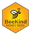 BeeKind Honey Bees Logo White Revelstoke
