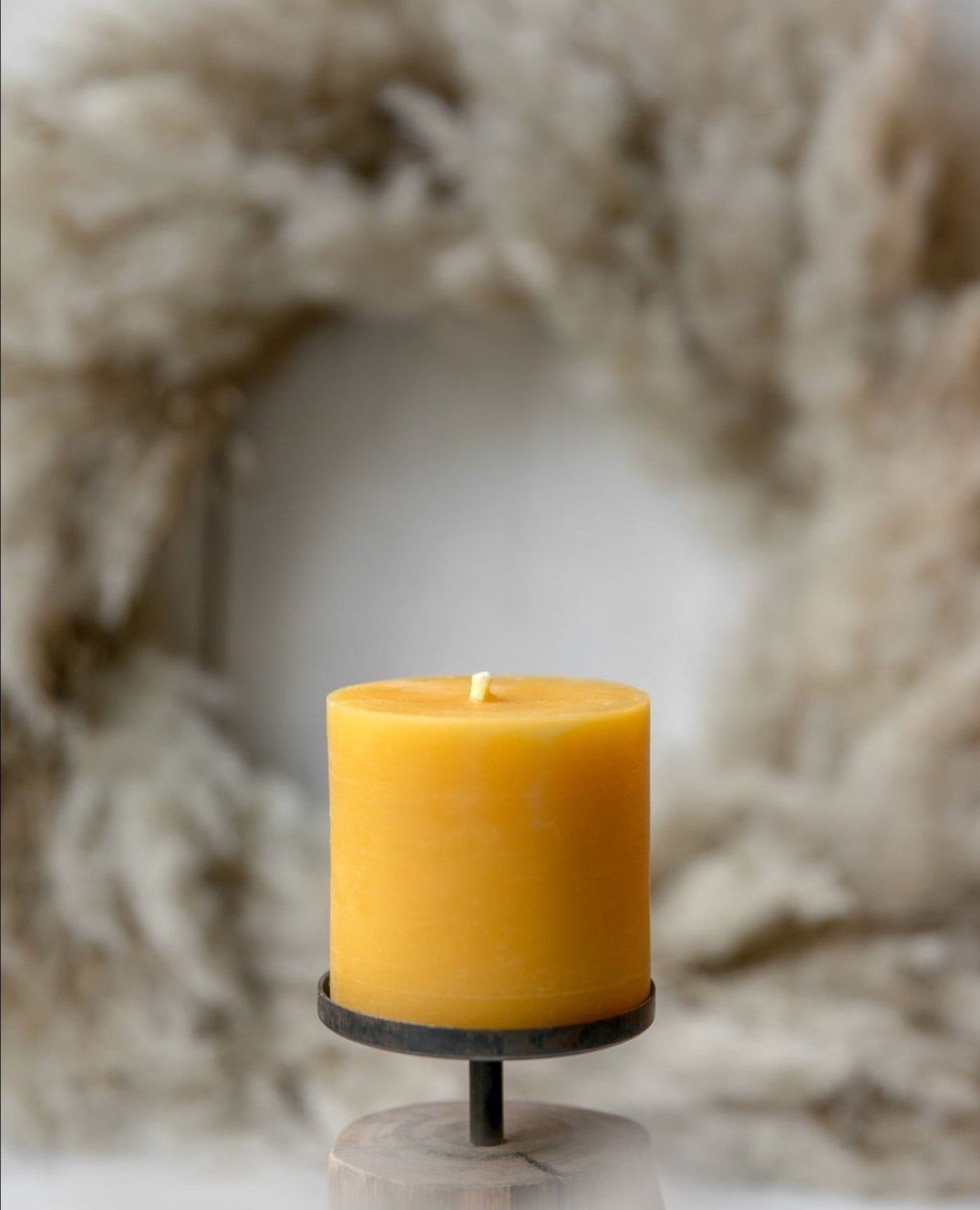 Flat Top Three by Three Pillar Candle