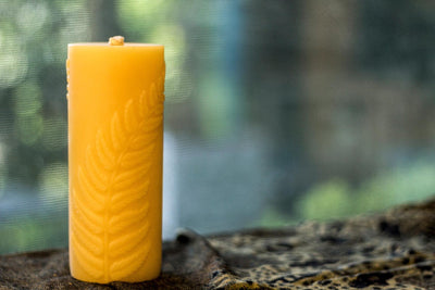 Simple Fern Pillar Candle