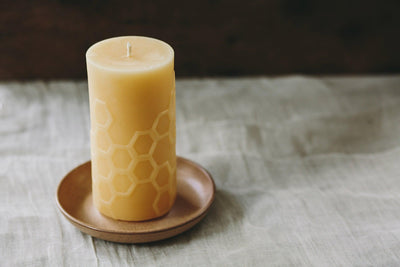 Beeswax Candle ~ Hex 5.0 - BeeKind Honey Bees Inc.